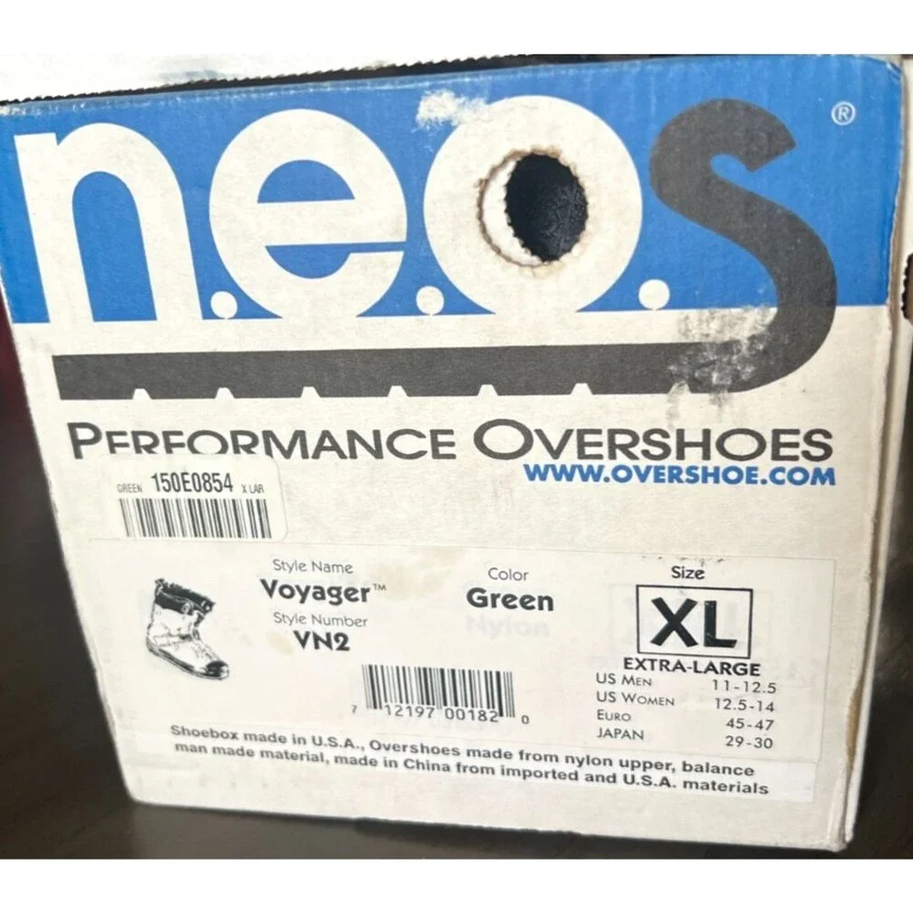 NEOS Voyager VN2 Overshoes Adult XL Green Black Nylon All Season Waterproof Hunt